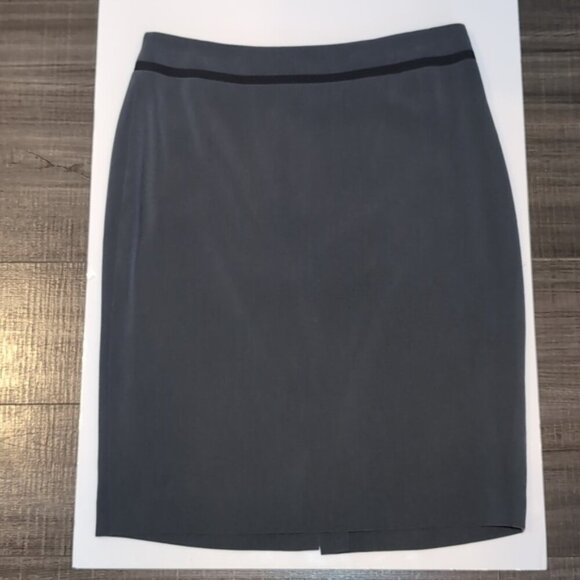 3/$20 Laura Petite Classic Pencil Skirt Accent Trim Stretch Office Business - Picture 6 of 11